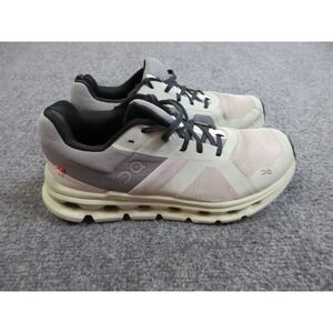 On Cloudrunner Shoes Womens Size 8 Gray White Running Swiss Engineering CloudTec